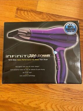 Conair InfinitiPro Purple 1875W Salon Performance Hair Dryer